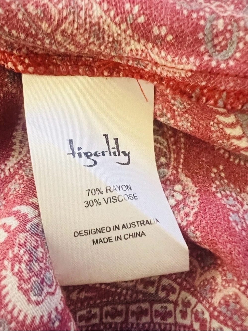 Tigerlily Mayfield Paisley Smock Dress Size Us 8 Au 12 Festival Boho Chic Flowy - Picture 9 of 10